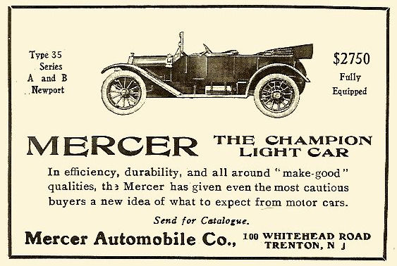 1912 Mercer Auto Advertising